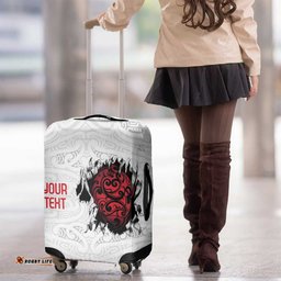 New Zealand Maori Heart Tribal Personalised Luggage Cover Polynesian Patterns LT9