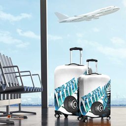 New Zealand Lawn Bowls Custom Luggage Cover Aotearoa Silver Fern Paua Shell LT14