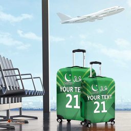 Pakistan Cricket Custom Luggage Cover The Green Shirts with Sporty Pattern LT9