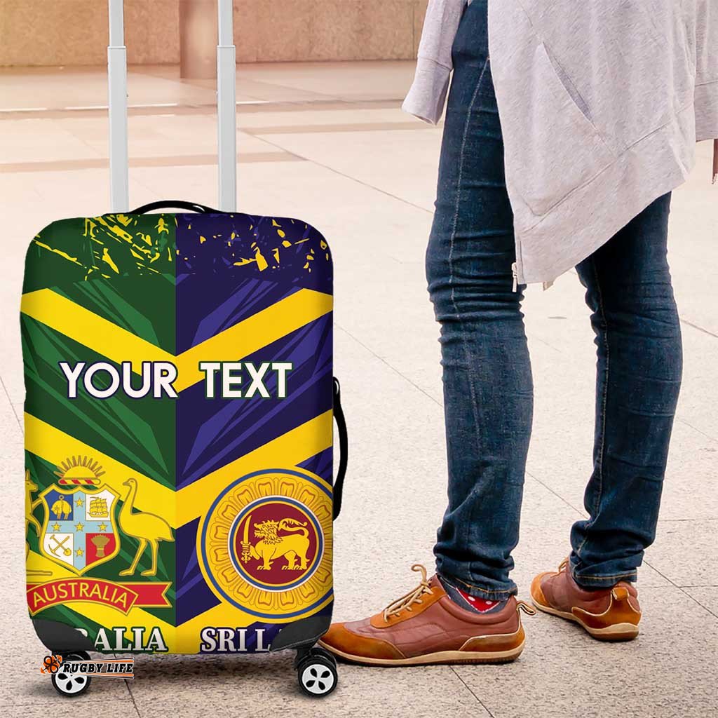 Custom Sri Lanka And Australia Cricket Luggage Cover 2025 The Lions Baggy Greens Together LT14