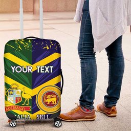 Custom Sri Lanka And Australia Cricket Luggage Cover 2025 The Lions Baggy Greens Together LT14