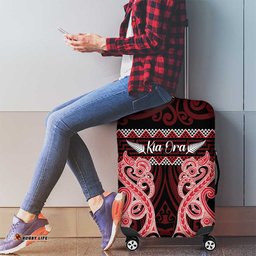 Kia Ora New Zealand Luggage Cover Maori Language Week Whero Taniko Motif LT14