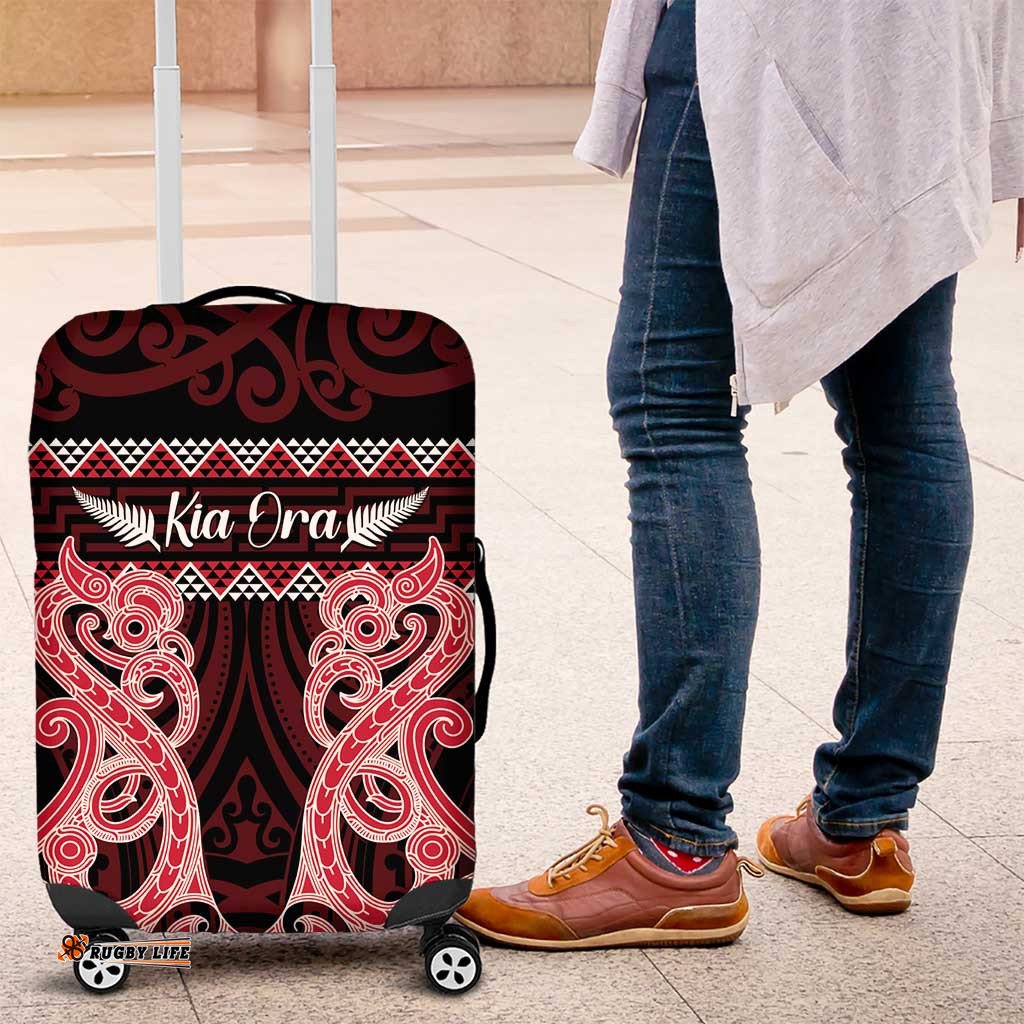 Kia Ora New Zealand Luggage Cover Maori Language Week Whero Taniko Motif LT14