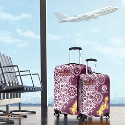 Manly Warringah Sea Eagles NAIDOC Week 2026 Luggage Cover Aboriginal Lizard Dot Painting - 50 Years of Deadly TS04