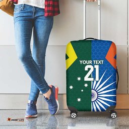 India vs Australia Custom Luggage Cover Blue vs Gold Cricket Heritage LT9