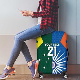 India vs Australia Custom Luggage Cover Blue vs Gold Cricket Heritage LT9
