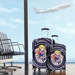 Fremantle Dockers Luggage Cover Indigenous Monochrome Dot Art Mascot Style TS04