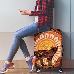Indigenous Dingo Australia Luggage Cover Australian Aboriginal Art Proud LT14