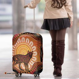 Indigenous Dingo Australia Luggage Cover Australian Aboriginal Art Proud LT14