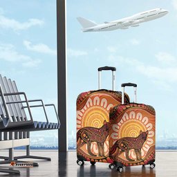 Indigenous Dingo Australia Luggage Cover Australian Aboriginal Art Proud LT14