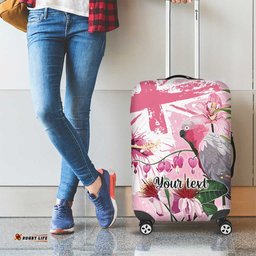 Personalised Australia Day Luggage Cover Pink Parrot Bird Opal Art LT9