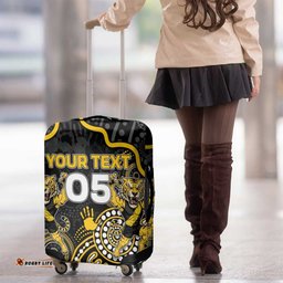 Custom Richmond Football Luggage Cover Aboriginal Dot Art Pattern DT05