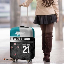 Custom NZ Cricket Pride Luggage Cover Silver Fern Fan Supporter Apparel LT9