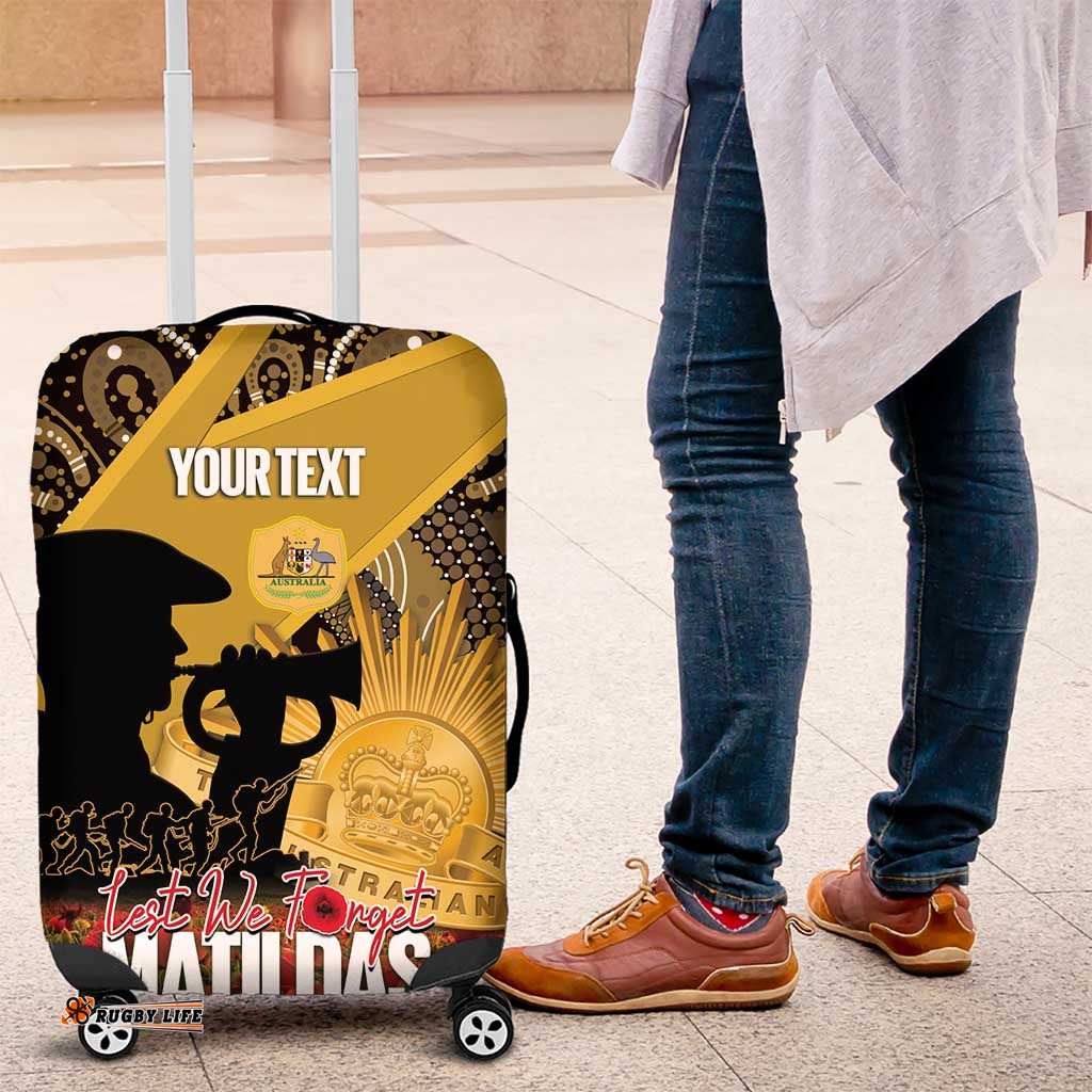 Personalised Australia Matildas ANZAC Day Luggage Cover Last Post Poppy Lest We Forget LT14