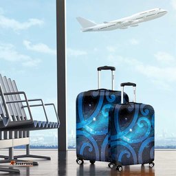 New Zealand Maori Matariki Luggage Cover Galaxy Kowhaiwhai LT7