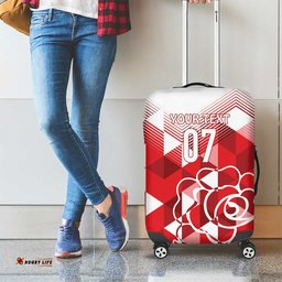 England Rugby Custom Luggage Cover Crystalised Red Rose LT7