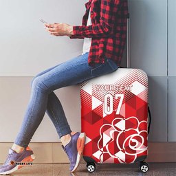 England Rugby Custom Luggage Cover Crystalised Red Rose LT7