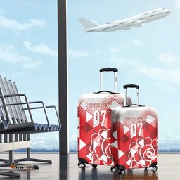 England Rugby Custom Luggage Cover Crystalised Red Rose LT7