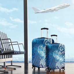 Matariki Galaxy Luggage Cover Maori Taniko Pattern LT9