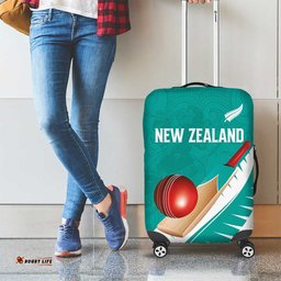 New Zealand Cricket Luggage Cover Kiwi Birds Haka Dance Turquoise Fern Sporty Style LT03