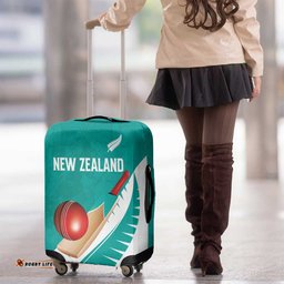 New Zealand Cricket Luggage Cover Kiwi Birds Haka Dance Turquoise Fern Sporty Style LT03