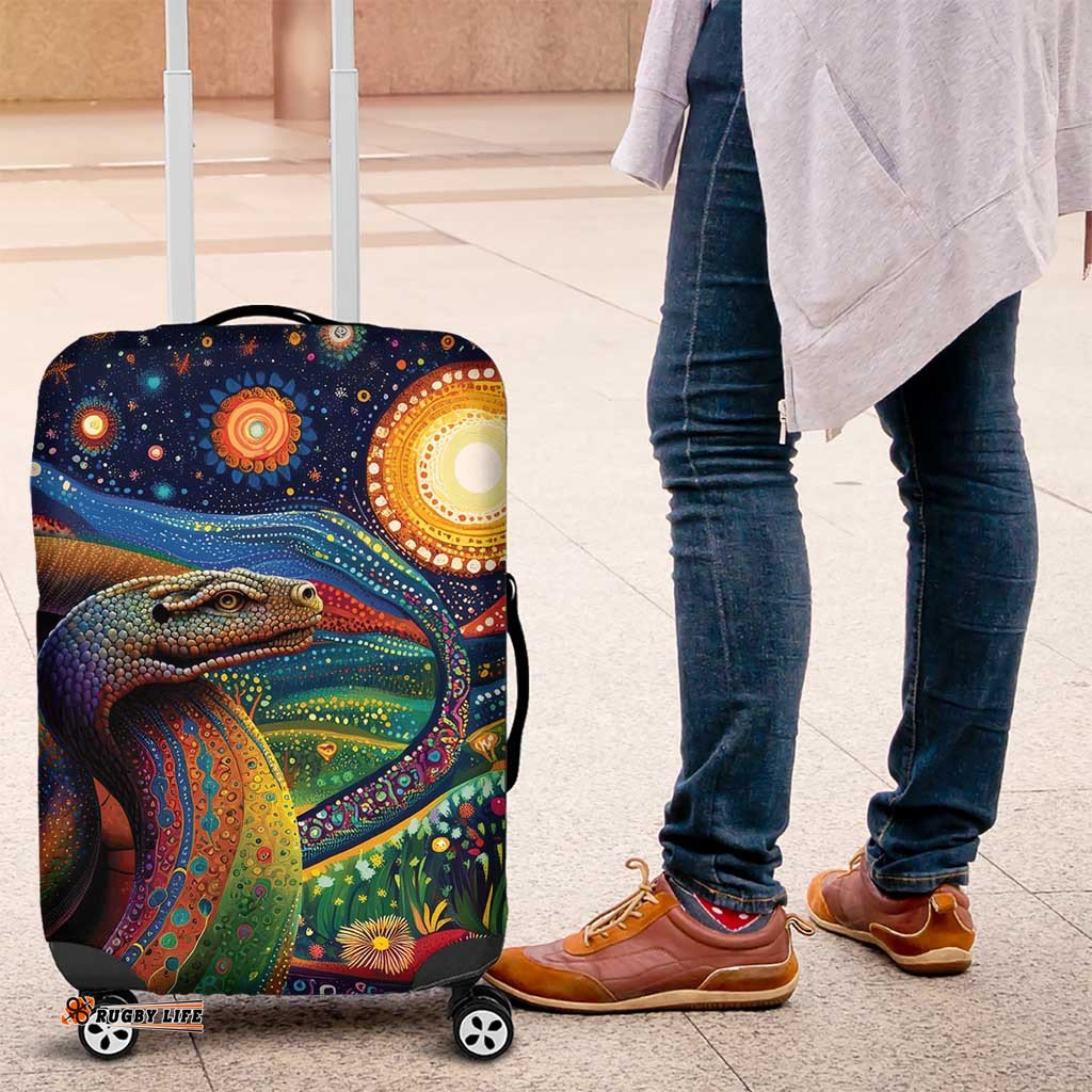 Aboriginal Dreamtime Rainbow Serpent Luggage Cover LT9
