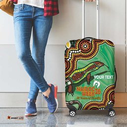 Personalised Australia Goanna NAIDOC Week 2026 Luggage Cover 50 Years of Deadly Aboriginal Art LT14