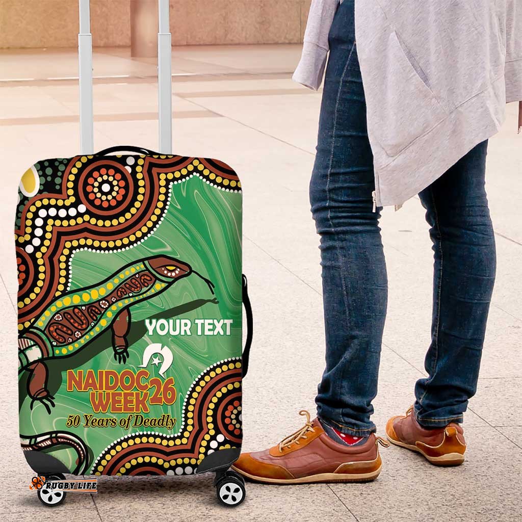 Personalised Australia Goanna NAIDOC Week 2026 Luggage Cover 50 Years of Deadly Aboriginal Art LT14