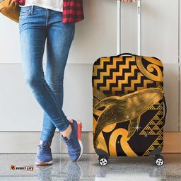 Humpback Whale Matariki New Zealand Luggage Cover NZ Maori Paikea Poutama Luxury Gold LT14