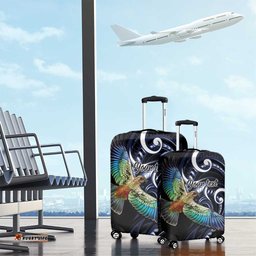 New Zealand Kea Bird Personalised Luggage Cover Maori Tribal Koru Art LT9
