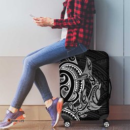 New Zealand Hammerhead Shark Luggage Cover Maori Haehae Mangopare Black LT14