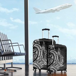 New Zealand Hammerhead Shark Luggage Cover Maori Haehae Mangopare Black LT14