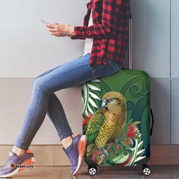 New Zealand Kea Bird Luggage Cover With Maori Koru Fern LT05