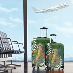 New Zealand Kea Bird Luggage Cover With Maori Koru Fern LT05