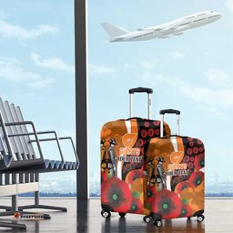 Greater Giants ANZAC Personalised Luggage Cover Lest We Forget Poppy Camo LT9