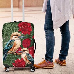 Kokaburra and Waratah Luggage Cover Aboriginal Art LT9
