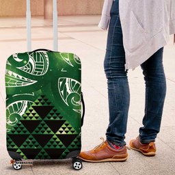 Matariki New Zealand Luggage Cover NZ Niho Taniwha Maori New Year Green Galaxy LT14
