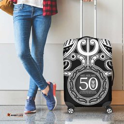 Kia Kaha Te Reo Maori New Zealand Luggage Cover 50th Anniversary Ake Ake Ake LT14