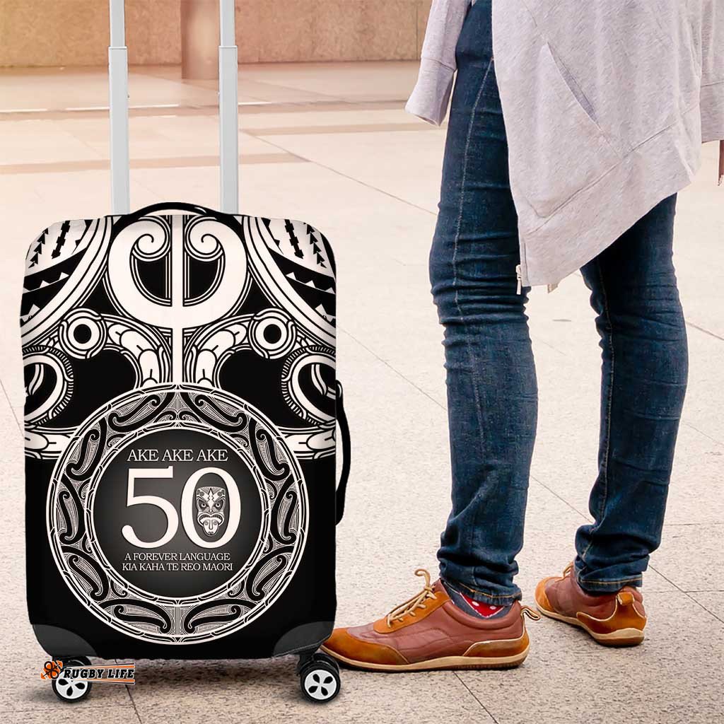 Kia Kaha Te Reo Maori New Zealand Luggage Cover 50th Anniversary Ake Ake Ake LT14