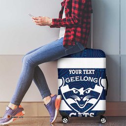 AFL Cats Football Custom Luggage Cover Geelong Proud Indigenous Art LT14