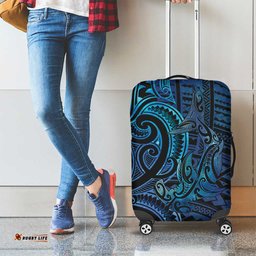 New Zealand Hammerhead Shark Luggage Cover Maori Haehae Mangopare Galaxy LT14