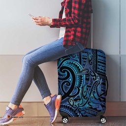 New Zealand Hammerhead Shark Luggage Cover Maori Haehae Mangopare Galaxy LT14