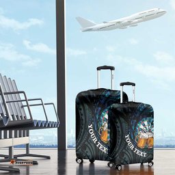 Personalized New Zealand Darts Beer Luggage Cover Paua Shell Aotearoa Maori Tattoo LT14