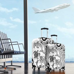 New Zealand Sea Animals with Maori Tribal Tattoo Luggage Cover White Color LT03