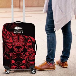 New Zealand Lawn Bowls Luggage Cover Red Maori Warrior Tribal Silver Fern LT9
