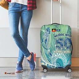 NAIDOC Week - 50 Years Deadly Torres Strait Luggage Cover Pastel Waves LT7