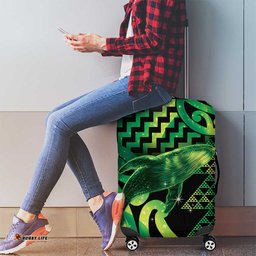 Humpback Whale Matariki New Zealand Luggage Cover NZ Maori Paikea Poutama Luxury Green LT14