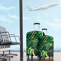 Humpback Whale Matariki New Zealand Luggage Cover NZ Maori Paikea Poutama Luxury Green LT14