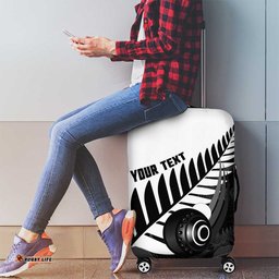 New Zealand Lawn Bowls Custom Luggage Cover Aotearoa Silver Fern LT14