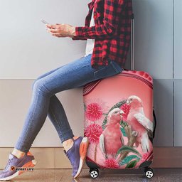 Indigenous Pink Galah Australia Luggage Cover Australian Hakea Aboriginal Art Proud LT14